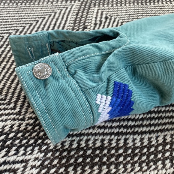 Isabel Marant Erial Oversized Convertible Embroidered Denim Jacket - 38 - Picture 11 of 13